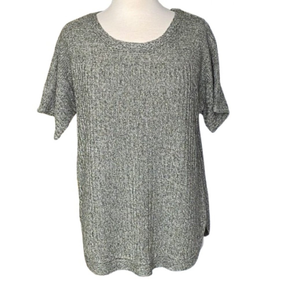 Talbots Women’s 100% Linen Sweater Size L Petite Green & White Natural Boho